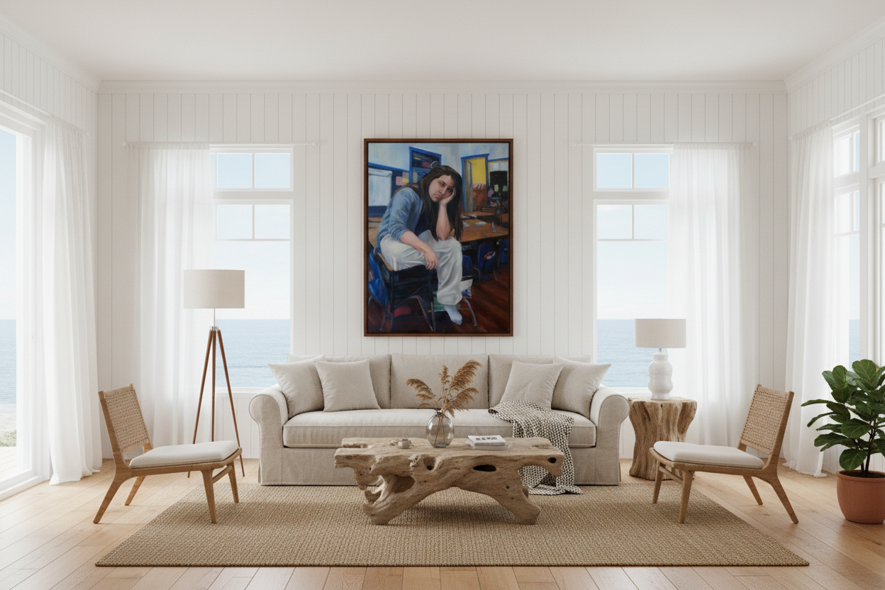 A Moment to Reflect — Coastal Living Room