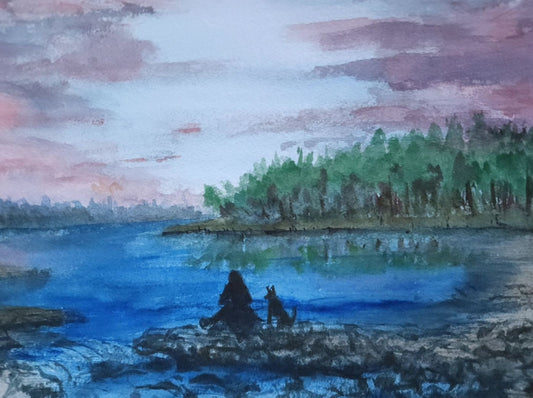 Contemplation - Original Watercolor Painting