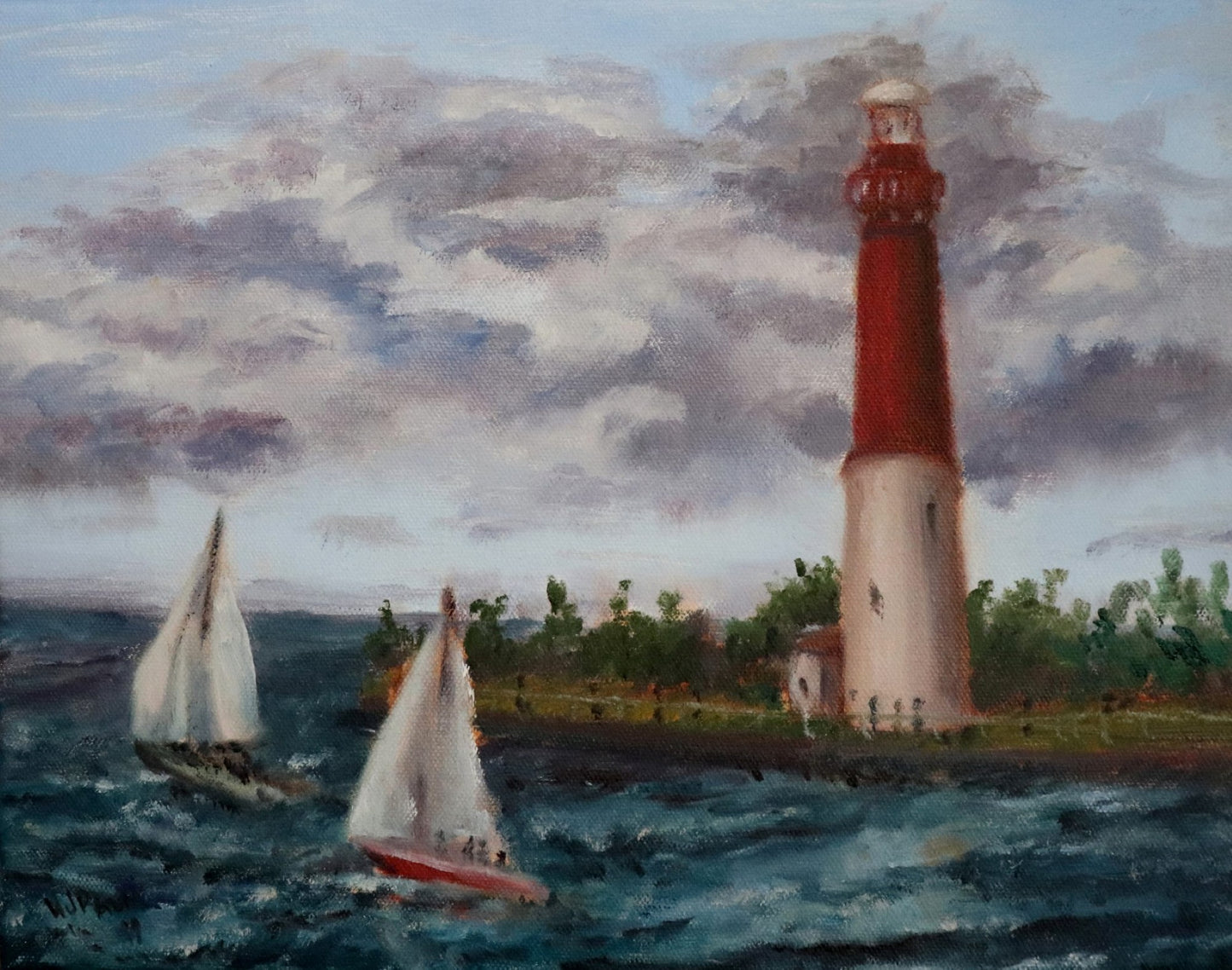 Sailing Around Ol' Barney - Original Oil Painting