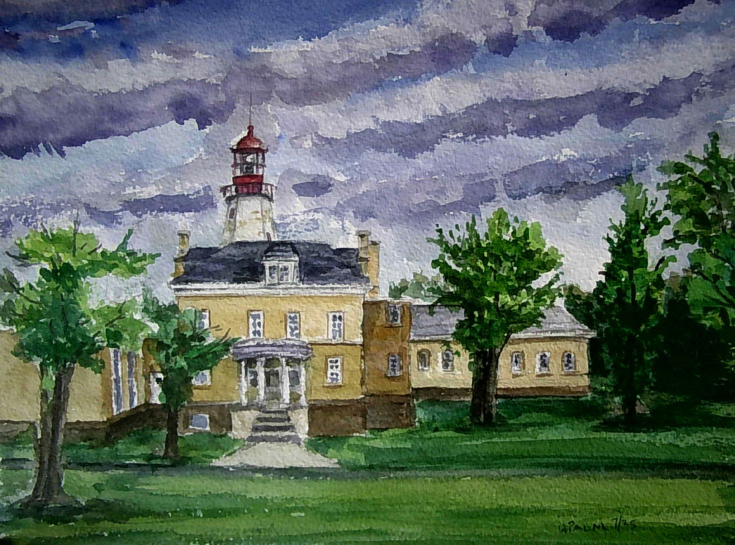 Sandy Hook Lighthouse - Original Watercolor Painting