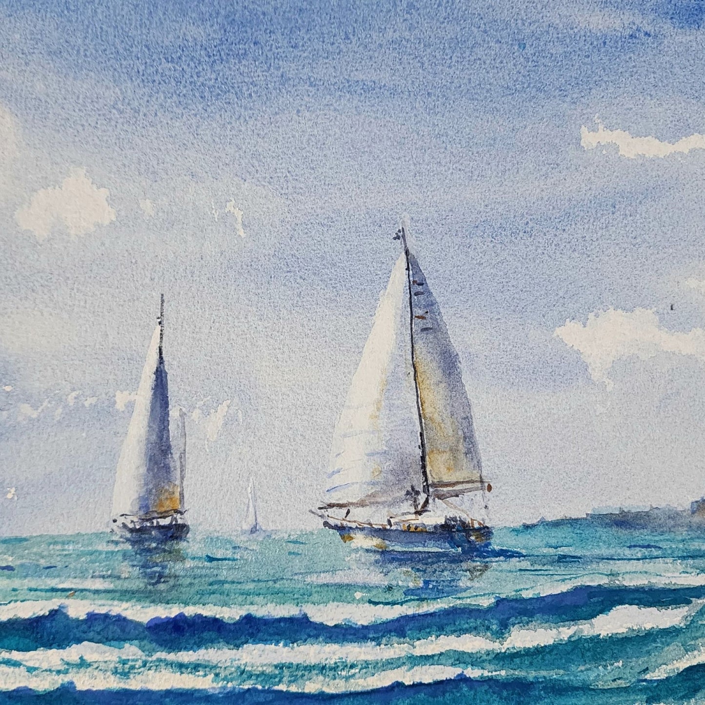 Sparkling Waters - Original Watercolor Painting