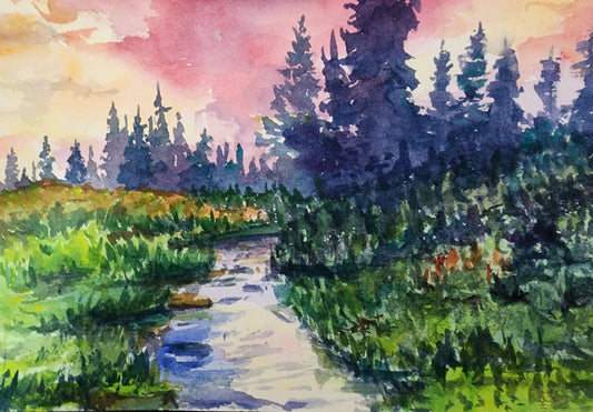 Sunset Jubilee — Original Watercolor Painting