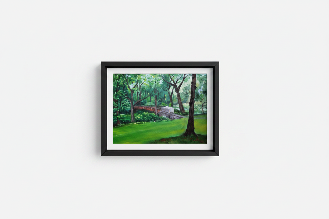A Warm Summer's Day - Black Floater Frame, No Mat