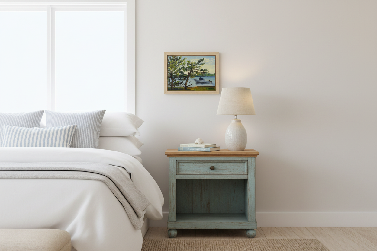 Boat on the Inlet in bedroom setting