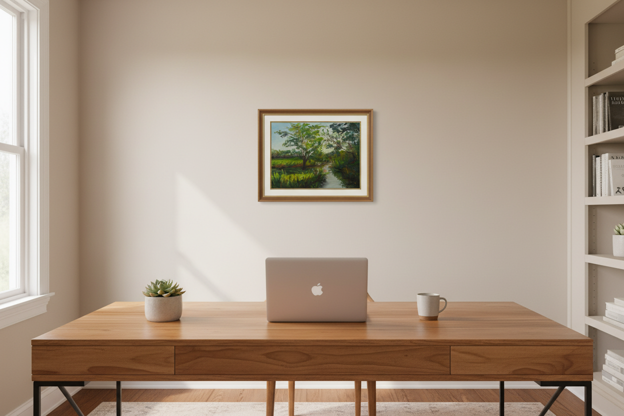Butterfly Stream in home office setting