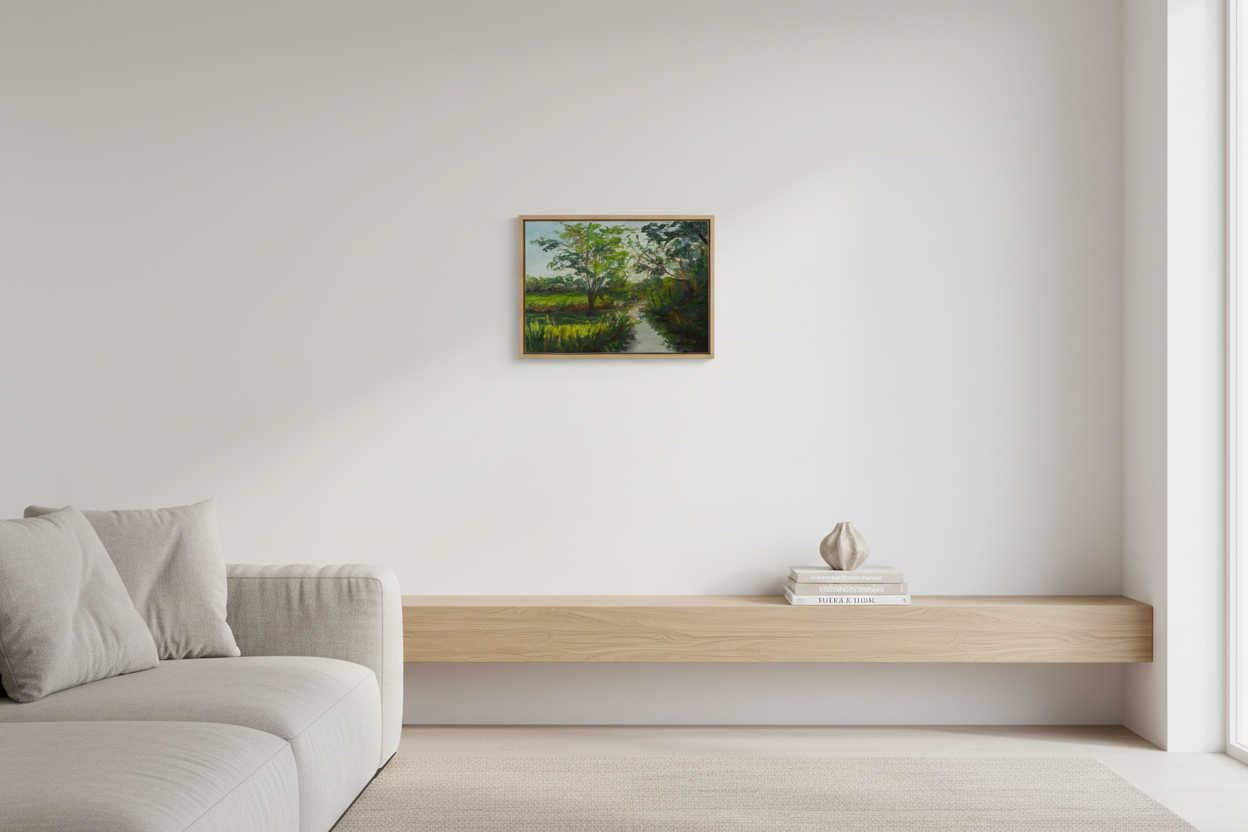 Butterfly Stream room mockup at true scale