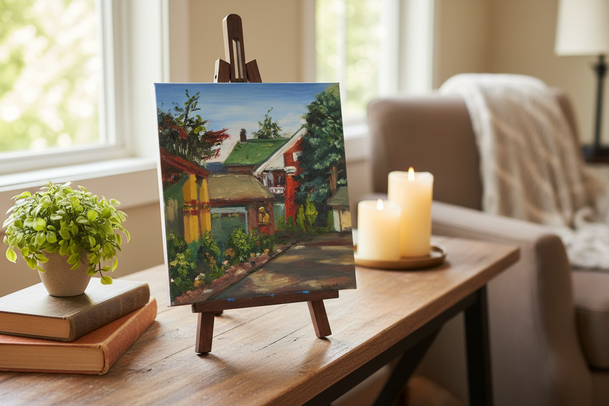Console Table Easel Display