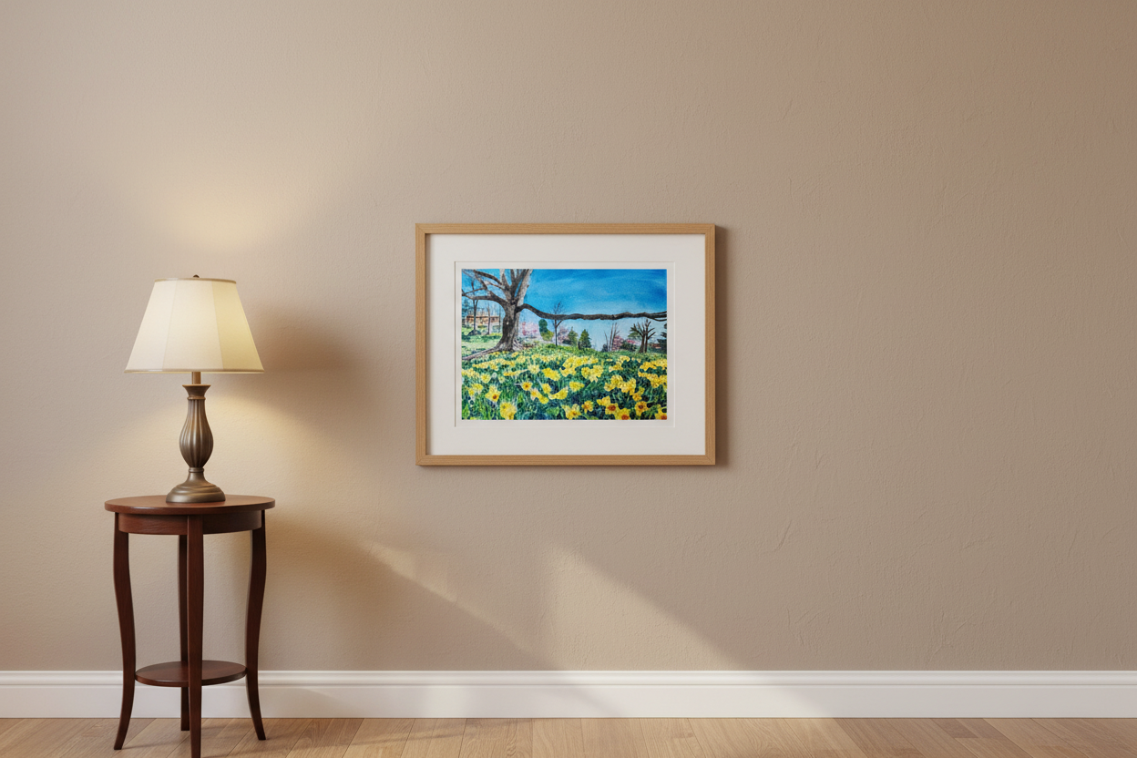 Daffodil Festival — Room Mockup with Accurate Scale