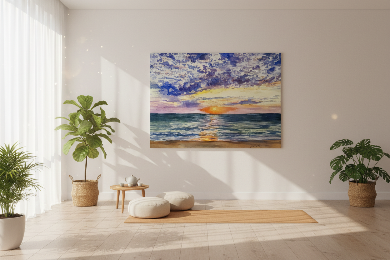Dawn of a New Day in Meditation Room