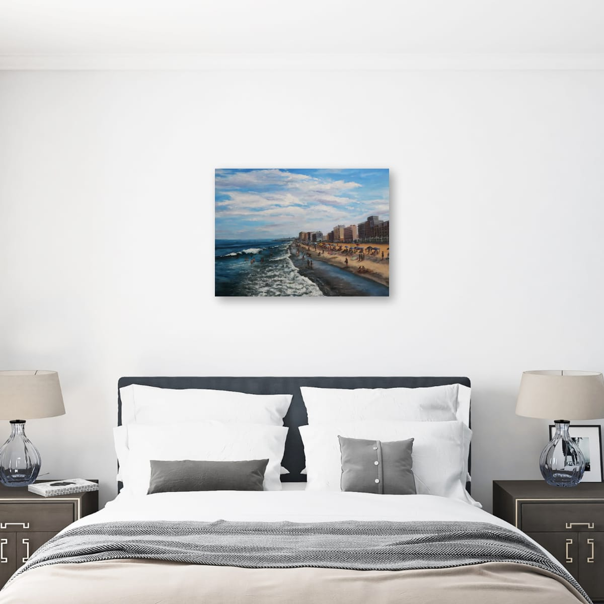 Afternoon on Virginia Beach - Original Oil Painting