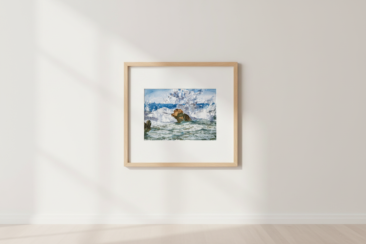 Incoming Tide - Wooden Frame Mockup