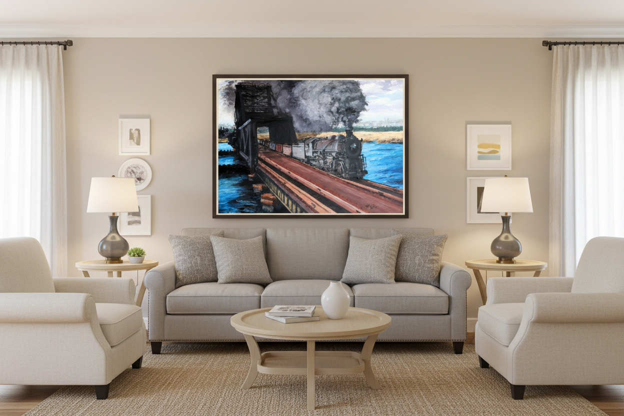 Living room with Eastbound on the Jersey Central