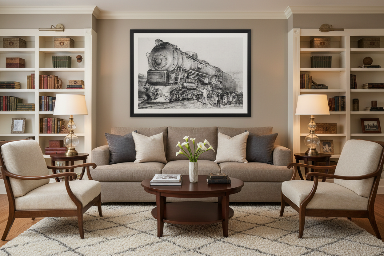Living room with Pennsy Power