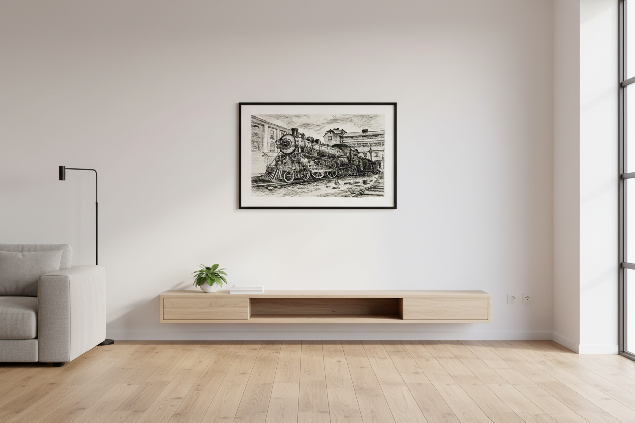 Modern living room mockup