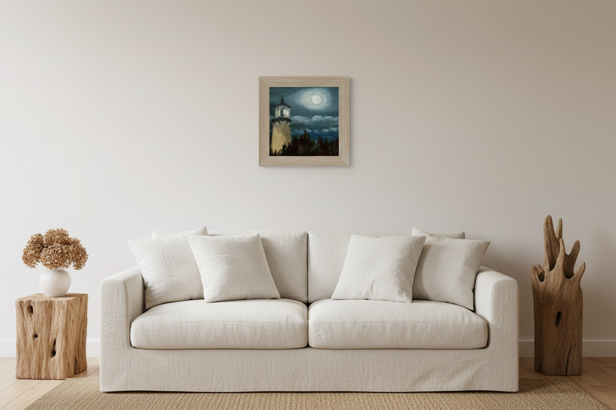 Moonlit Night - Coastal Living Room