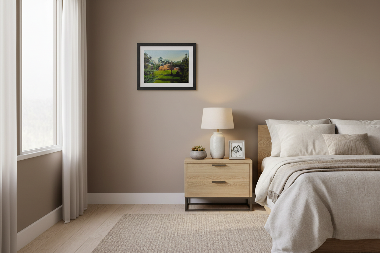 Morning Light on the Monastery in bedroom setting