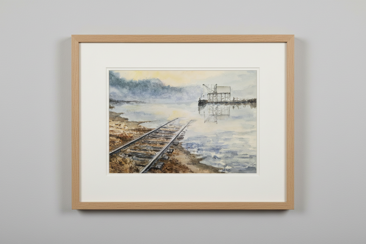 Natural Wood Frame Close-up
