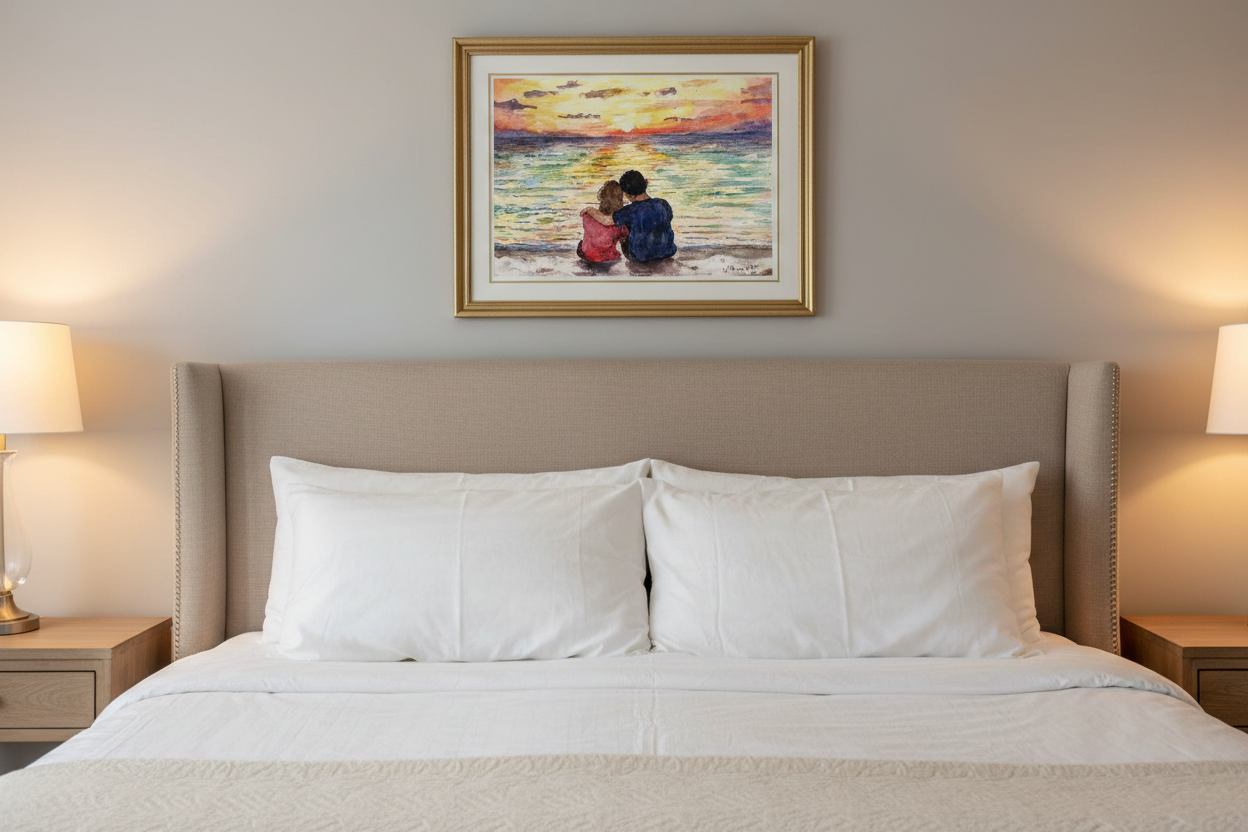 Sunset for Two in bedroom setting