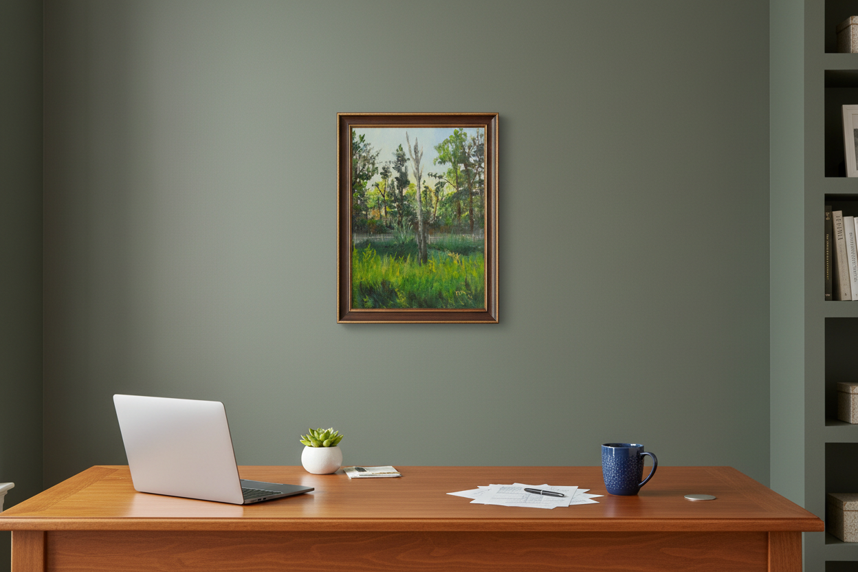 The Dying Tree in home office setting