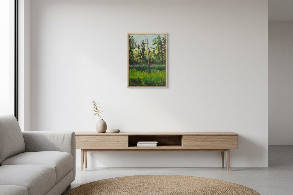 The Dying Tree in living room setting