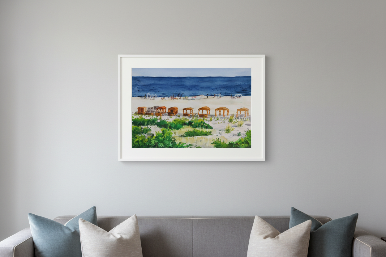 View from the Balcony - Living Room Mockup